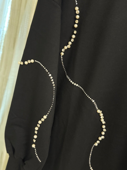 Ensemble de cristaux en noir